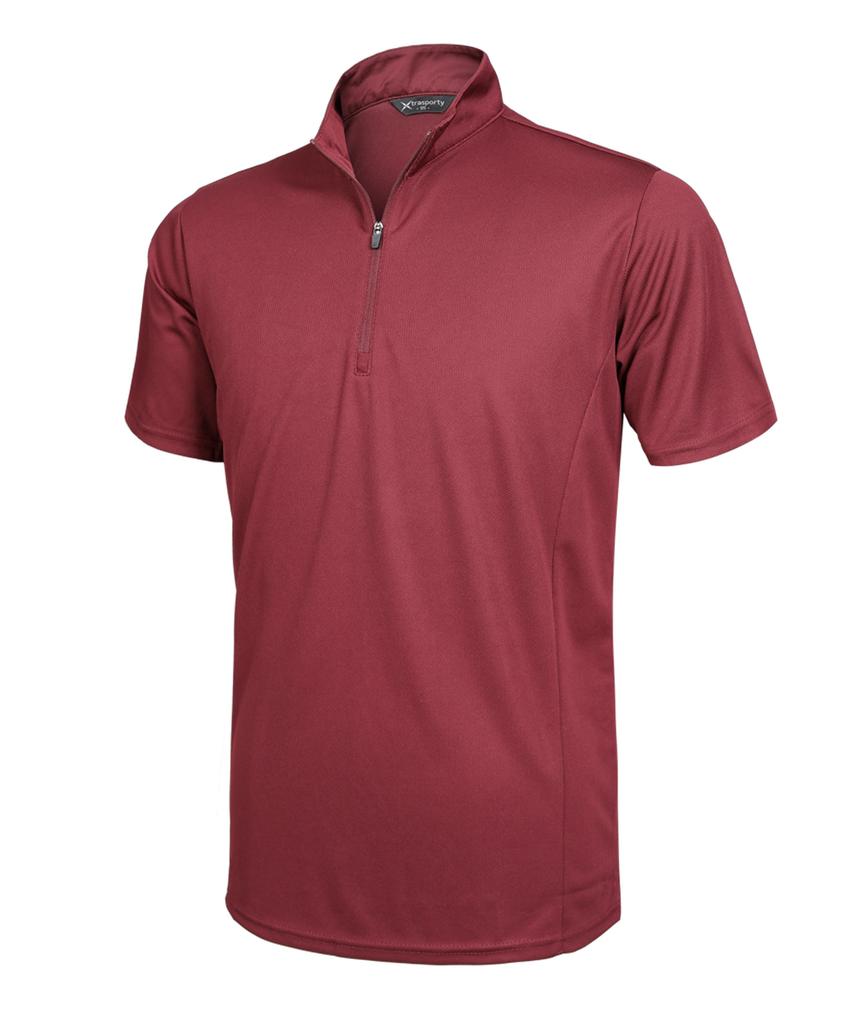 EXTRASPORTY Front-Ventilated Men'S Short-Sleeve Zip-Up T-Shirt 5 Colors (Type A)