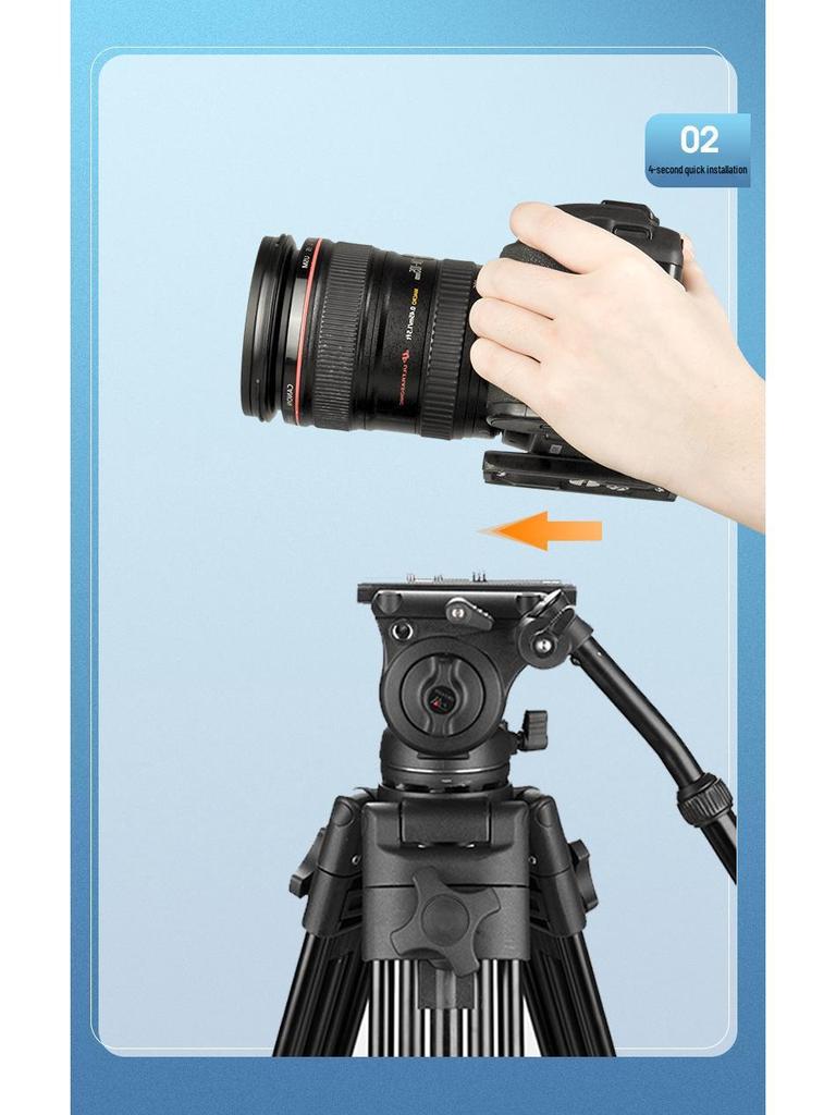 Weifeng 617 Portable 1.85m Hydraulic Tripod for DSLR and Large Film Photography
