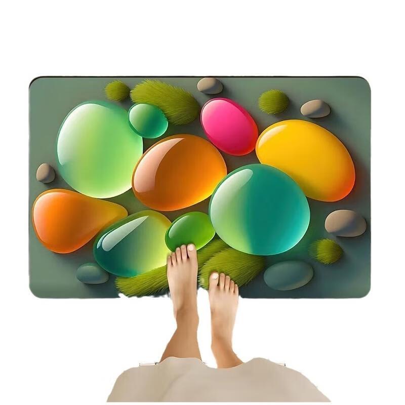 3D Pebble Diatomaceous Earth Bath Mat