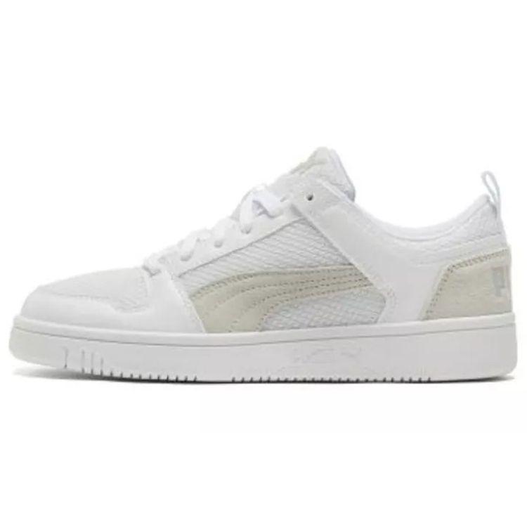 PUMA Unisex Rebound Layup Lo Mesh Low Top Sneakers White Grey 370914-06