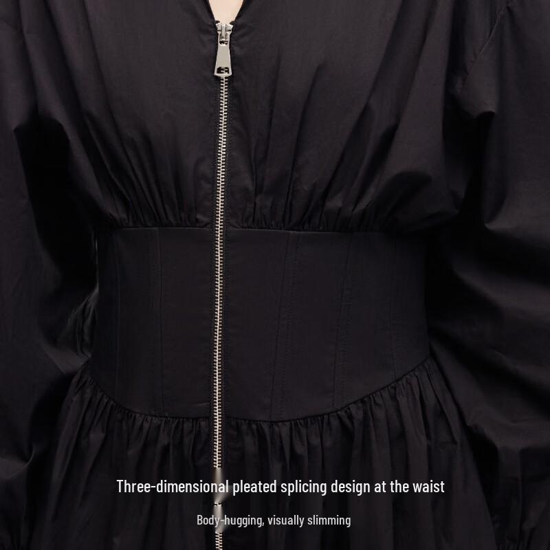 VEROMODA Women's Black A-Line Shirt Dress