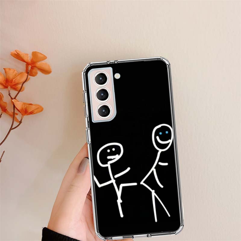 Funny Cute Cartoon Matchman Clear Phone Cases for Samsung S26 Ultra Galaxy S25 Edge S24 S23 FE S21 Plus S20 S22 S10 Cover Patter