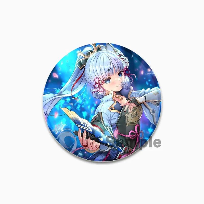 32/44/58mm Kamisato Ayaka Cartoon Badge Cute Tinplate Brooches Handmade Creative Enamel Pins for Clothes Backpack Gift Jewelry Accessories