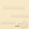 Milky White 3D Nail Art: Short European Square Wearable Nails for Autumn and Winter