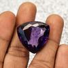 Natural Purple Sapphire Loose Gemstone Ceylon Trillion Cut 24x24mm September Birthday Birthstone