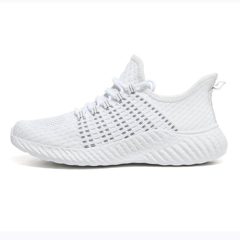 Men's Shoes Size 48 plus Size Summer Flying Woven Men's Breathable Shoes MD Outsole Lightweight Soft Sole Men's Running Sneaker