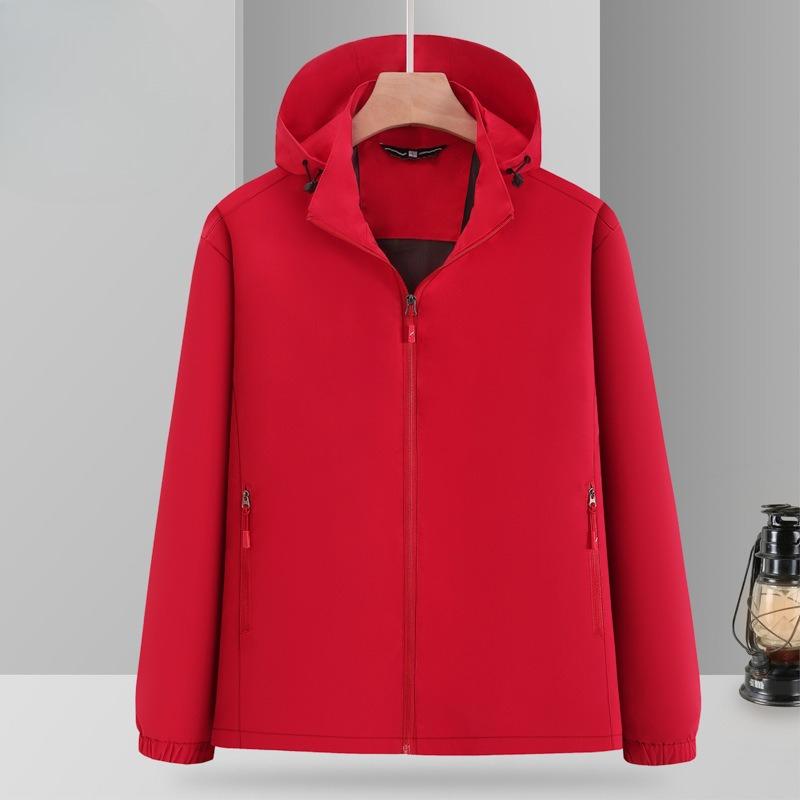 New Outdoor Jacket Removable Hat Single Layer Men's and Women's Tops Windproof and Waterproof Sports
