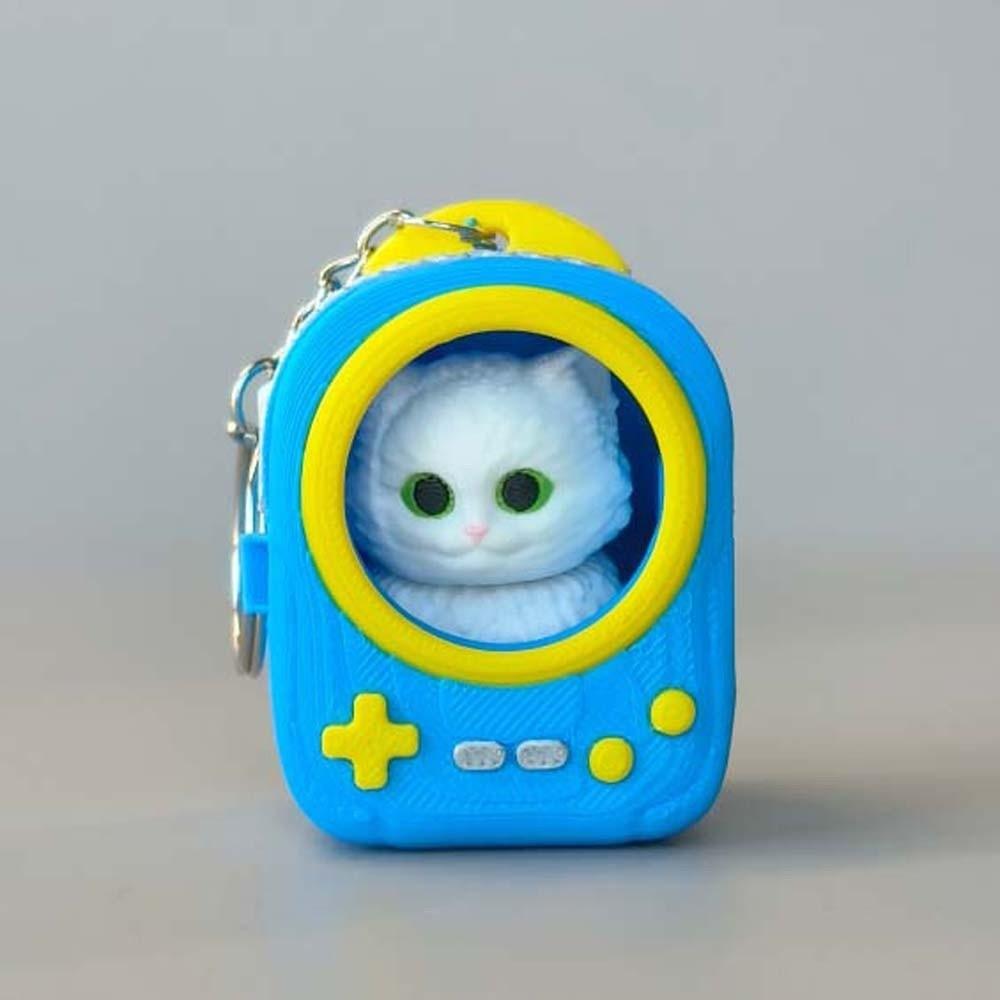 Lightweight Build 3D Printed Keychain Vibrant Shades Trendy Bag Charm Micro Kitten Bag Gifting