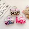 And Trendy Stylish Pink And Purple Bowknot Plush Childrens Handbag For Kids