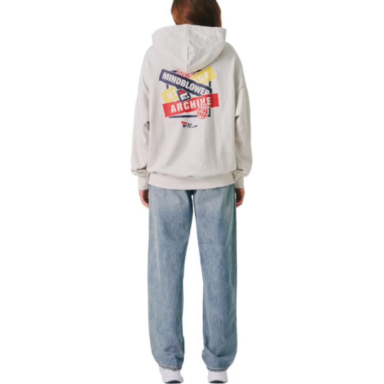 FILA Sweatshirts Unisex Gray Hooded Moderate Regular FS2POE3106X-SGE