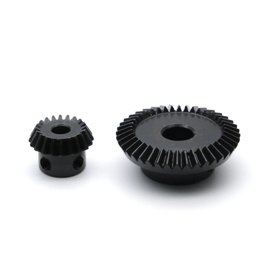 1:2 Metal Bevel Gear 15/30/20/40 Teeth Straight Step Steel Spur Gear Wheel 90 Degrees