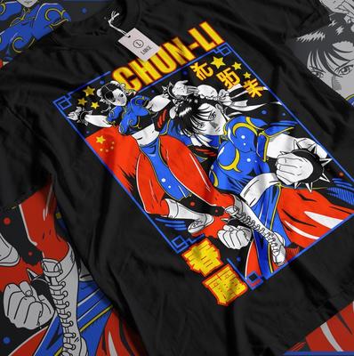 Chun Li Shirt Street Fighter Vs King Of Fighters T-shirt SNK Anime Gift Shirt
