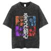 Harajuku Anime Rurouni Kenshin Himura Kenshin Print Tshirt Men Manga Oversized Tshirts Washed Cotton Tee Male Casual T Shirt