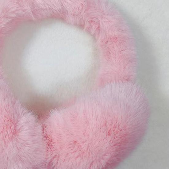 Solid Color Elastic Non-slip Cute Unisex Earmuffs Winter Soft Thickened Plush Headband Ear Warmer