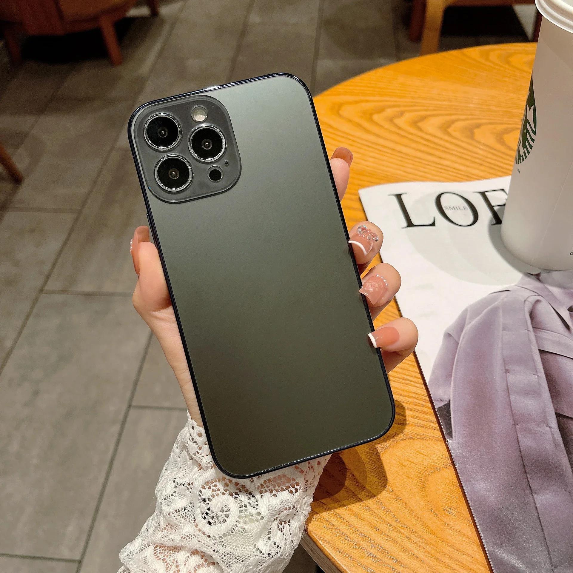 

кольоровий преміум чохол для телефону підходить для iPhone 16 15 14 13 promax 12 11 проти відбитків пальців гальванізований жорсткий PC корпус Iphone16