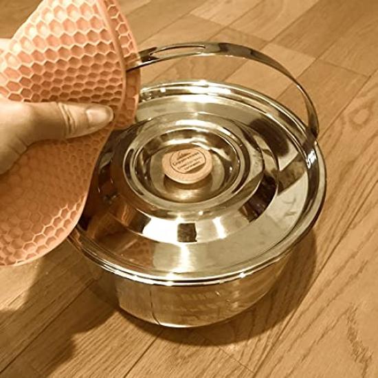 NANGGEAR Camp Cooker Set Bonfire BBQ Pot Set Stainless Steel Cooker for 8 People (Nanko Gear) NAN-MC-240