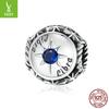 12 Constellation S925 Silver Beaded, Retro Style Fashion Color Zircon Diy Accessories Scc1725