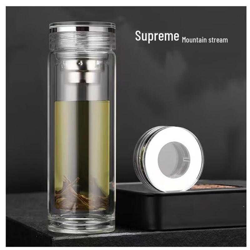 ShengdaHao Double-Wall Glass Tea Infuser Bottle