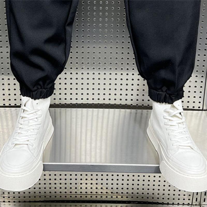 Pantalones Otoño Invierno Hombre Sueltos Guapos Combinados Botas Martin Pantalones Lazos Velcro Casuales Pantalones Harem Trendy