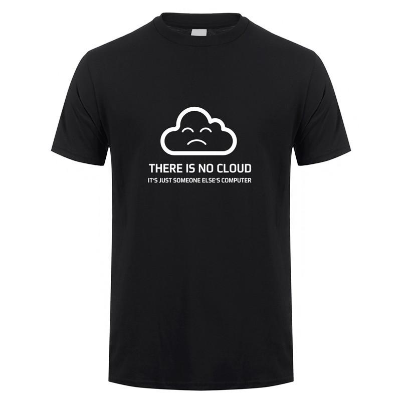Mode Neu Es gibt keine Wolke Es ist nur der Computer eines anderen T-Shirt Kurzarm Baumwoll-T-Shirt Jungen Oberteile T-Shirt OT-848
