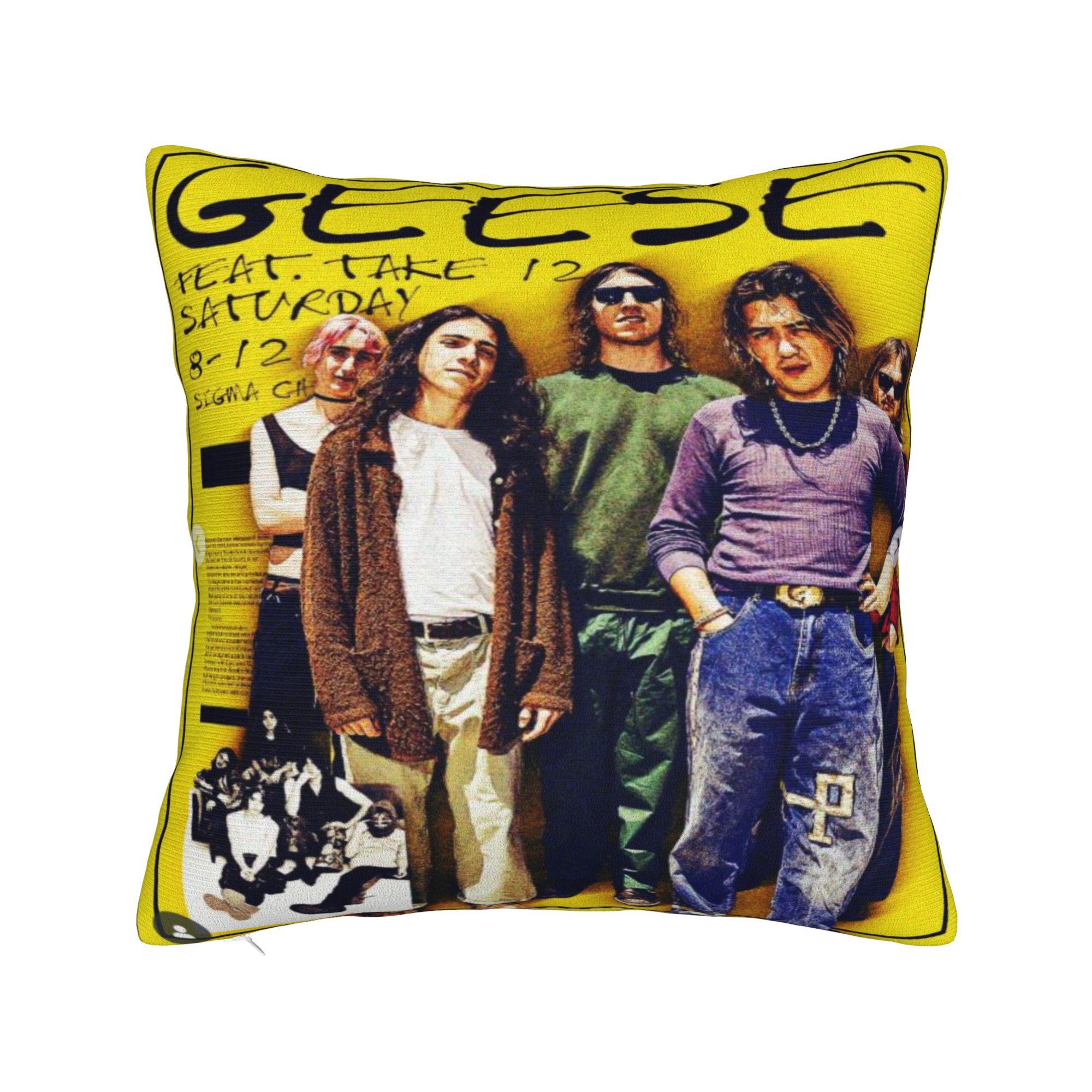 

Soft and Sweet Seat Geese rock band Decor Pillowcases Accessories Pillow Cover Square Multiple Sizes 12x12in 30X30cm