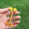 Deck-Anchor Pegs with Carabiners Windproof Tent Rope Tensioner Aluminum Deck Tie Down Spring Tent Stakes Outdoor Camping Fishbone Tent Pegs