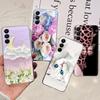 For Samsung A06 A16 Case Coque Transparent Soft Silicone Back Cover For Samsung Galaxy A06 Funda Flower Butterfly Love Heart