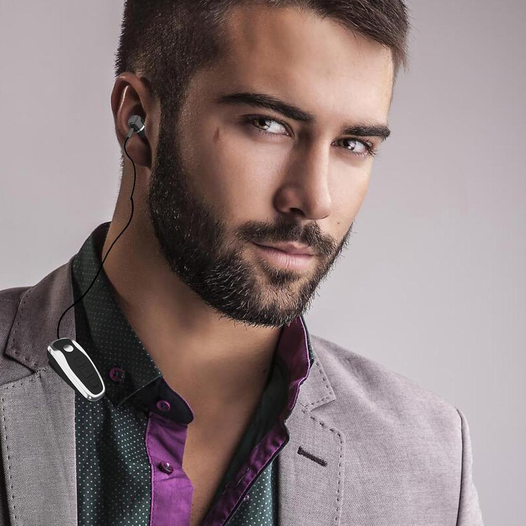 Retractable Wireless Headphone Headset Stereo Earphone lightweight V5.0 Noise Cancelling Mic Clip on Earpiece workout Sports running Business Trucker