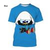 Ny Mode Tecknad Calimero 3D-tryck T-shirt Pojkars och Flickors Sommar Casual Kortärmade Söta Rundhalsade Toppar Designer T-shirt
