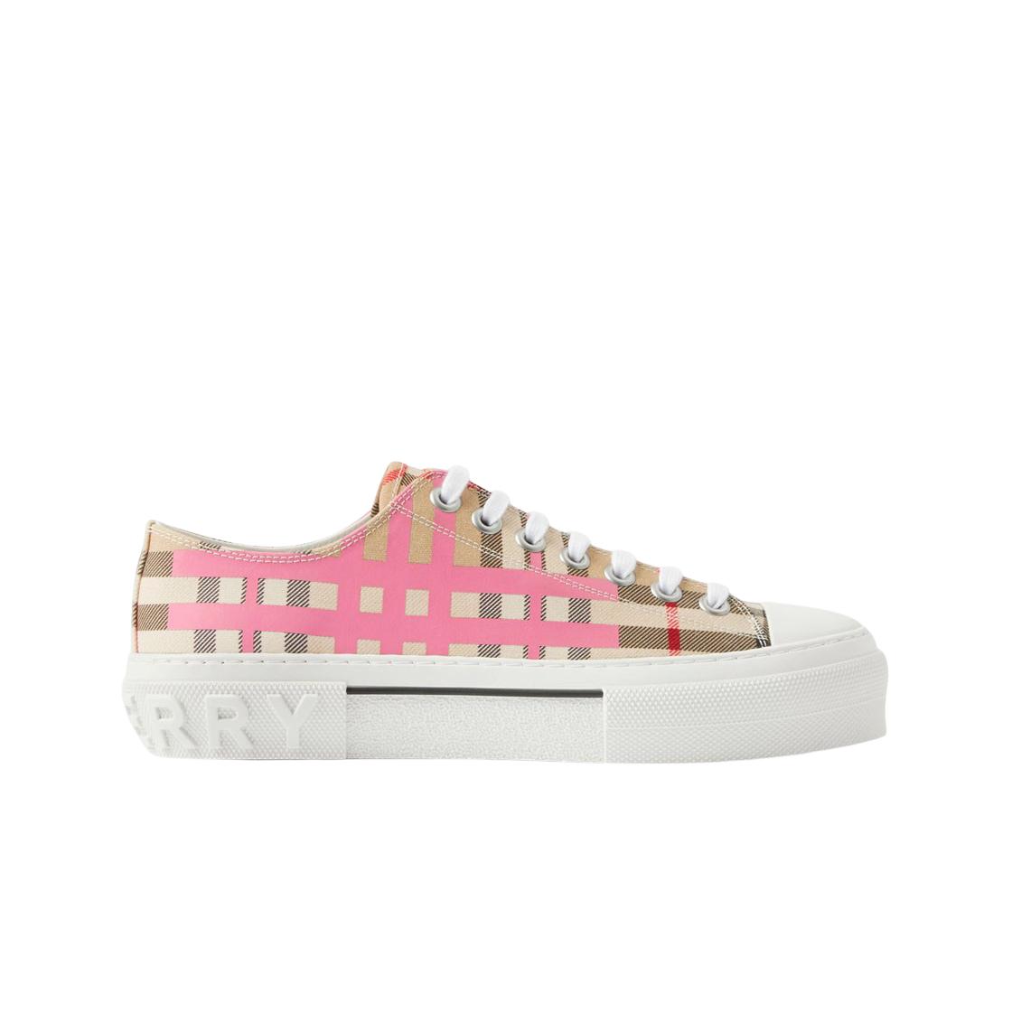 

(w) Burberry Check Cotton Sneakers Archive Beige Pink EU 35