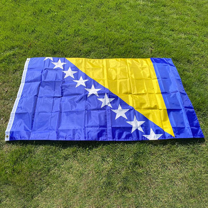 aerlxemrbrae  90*150cm  Bosnia and Herzegovina flag Banner  Hanging National flag Bosnia and Herzegovina (as the picture,90 x 150cm)
