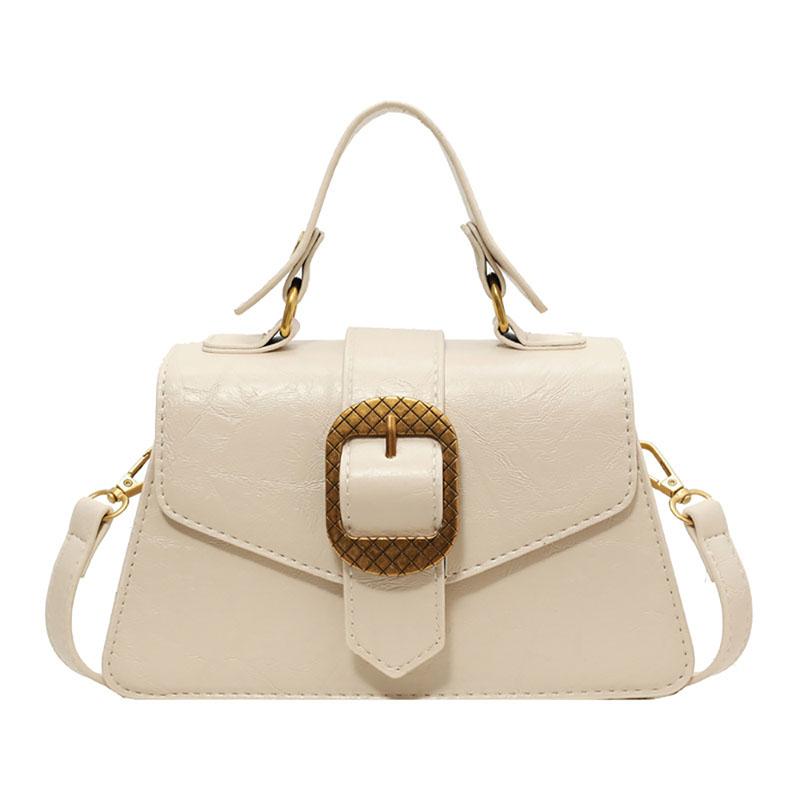 Light Luxury Fashion Mini Small Square Bag Simple High-End Design Sense Crossbody Bag Women  Korean Oil Wax Leather Handbag