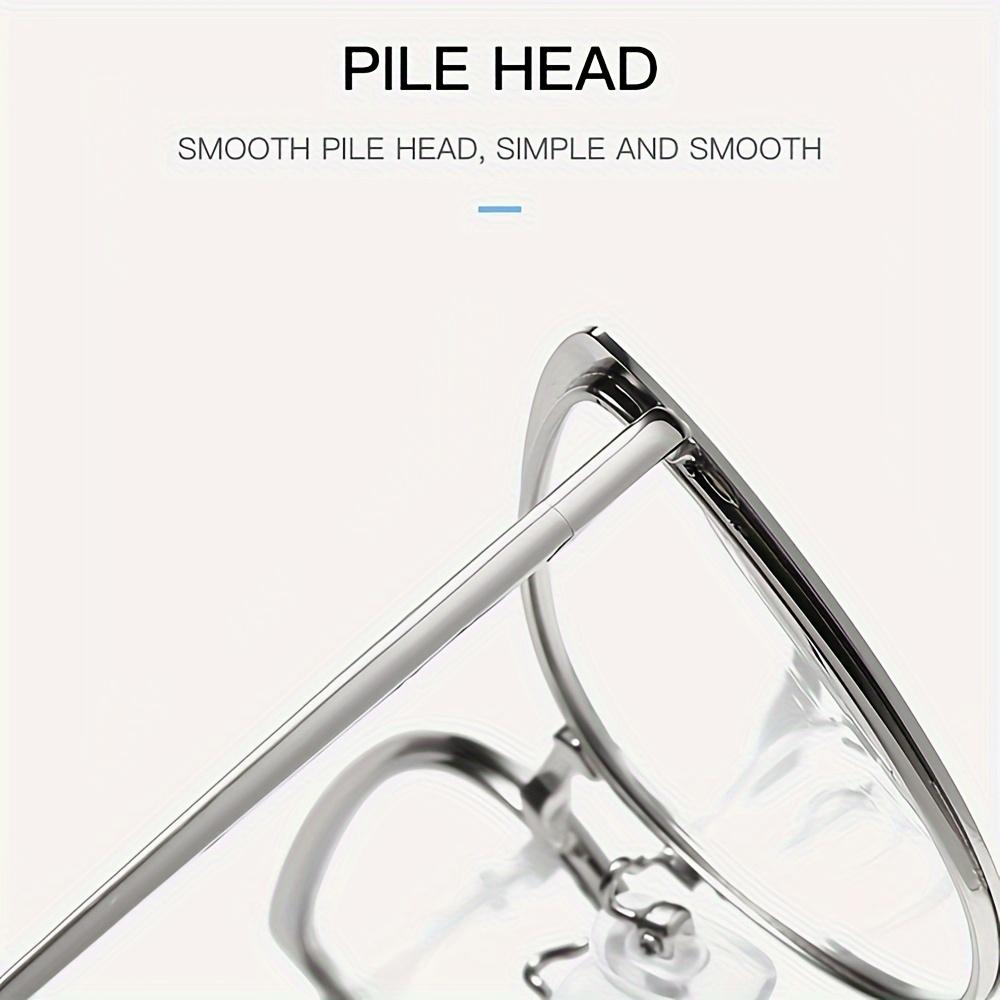 1 Pair Of New Color Changing Anti Blue Light Glasses Metal Cat Eye Holder Women'S Fashionable Glasses