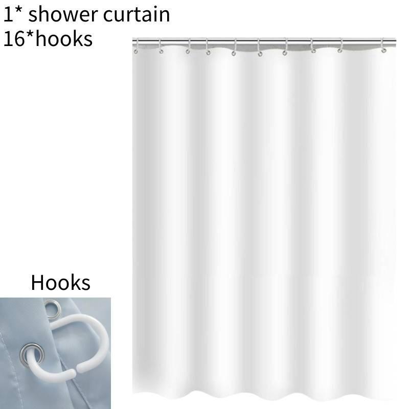 Luxurious Polyester Waterproof Shower Curtain With Hooks In Minimalist Modern Design