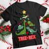 Christmas Tree T-Shirts Funny Dinosaur Mens and Womens Tee #MC