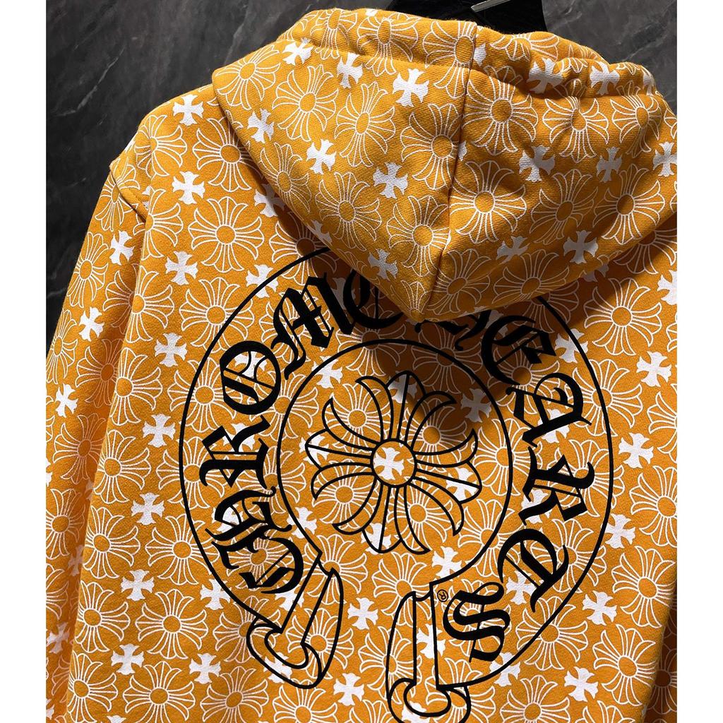 CHROME HEARTS Spring and Autumn Plus Size Horseshoe Dark Pattern Logo Zipper Hoodie Classic Style Logo Hoodie, Suitable for Couples to Wear