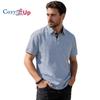 Men's Solid Color Collared Short-sleeved Polo Shirt, Versatile and Casual T-shirt.