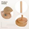Wooden Yarn Holder Stand, Natural Wood Yarn Holder, Smooth Rotating Knitting Ball Dispenser, Portable Single Spindle Crochet Accessory for Crafters,