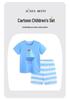 2025 Summer Boys' Sailboat Embroidered Short-Sleeve Two-Piece Set