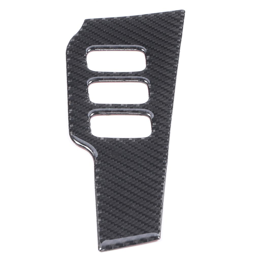 Kolfiber Strålkastare Strömbrytare Knapp Klistermärke Trimskydd Passar för Mitsubishi Lancer 2008‑2016 LHD