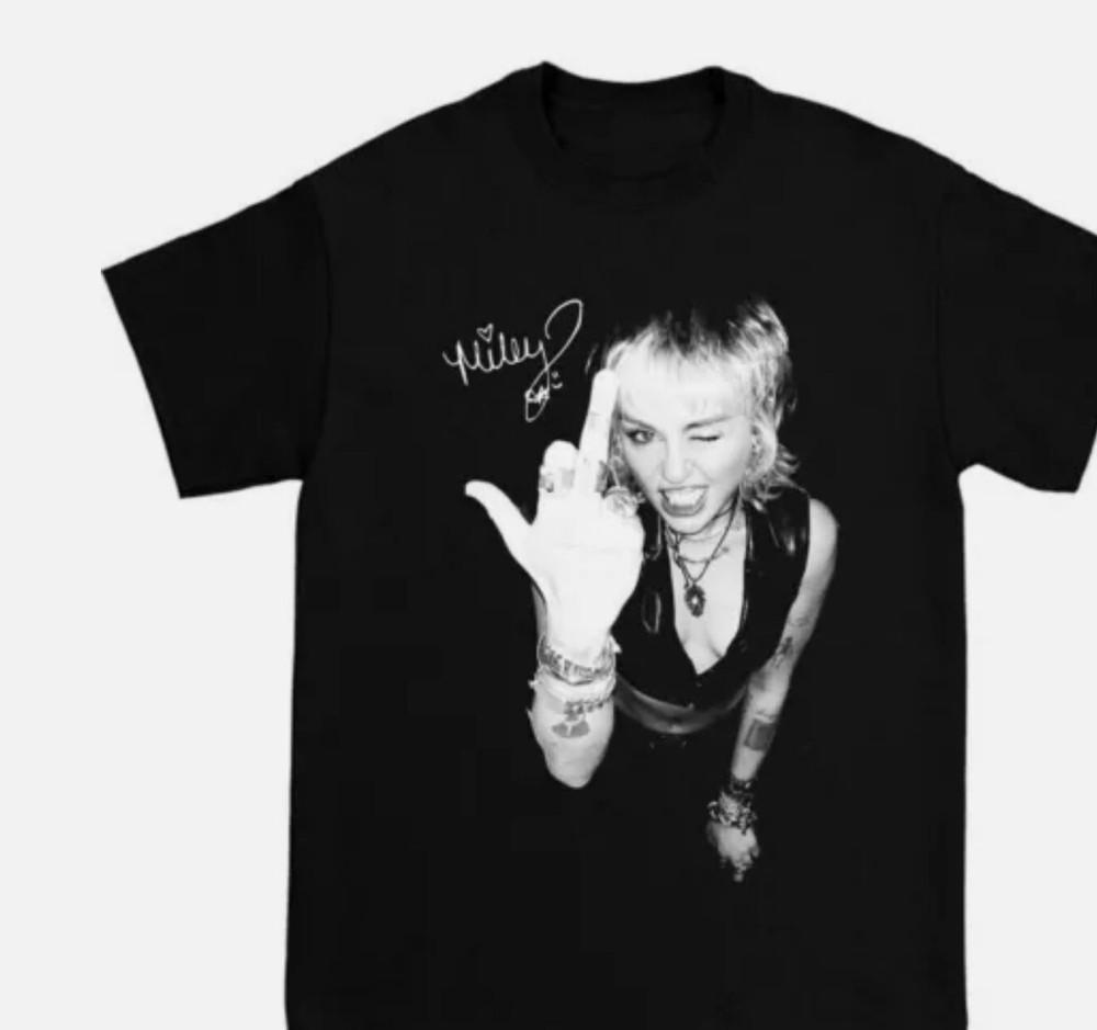 Новая хлопковая черная футболка Miley Cyrus Live S-5XL Унисекс L