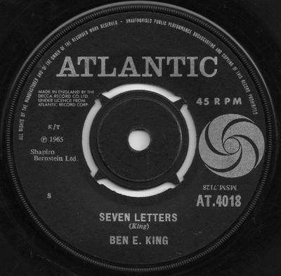 7inch Record BEN E. KING - Seven Letters AT4018 Atlantic 1965 UK Soul/Funk Used