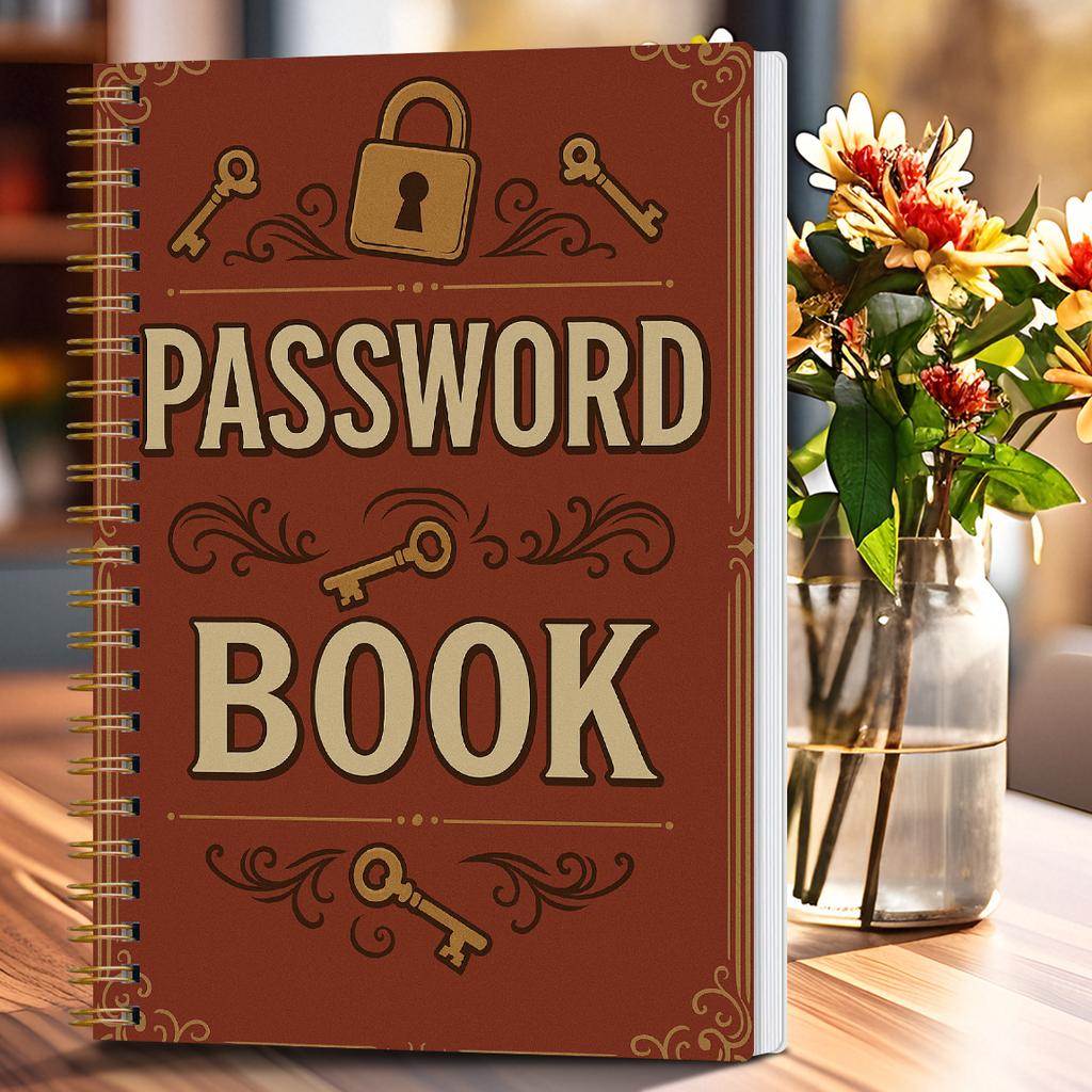 A5 Passwortbuch, Internetkonto- und Website-Login-Organizer, Notizbereich, Perfektes Passwortjournal zur Verwaltung der Cybersicherheit