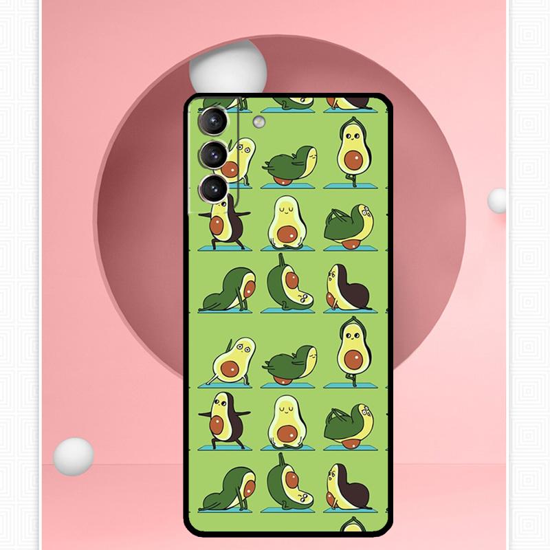 Avocado Yoga Lustiges Muster Hülle Für Samsung Galaxy S25 Ultra S21 S22 S23 S24 Ultra S9 S10 S20 Plus S25 FE Abdeckung Funda