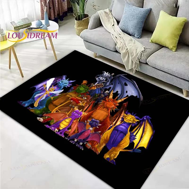 

3D Classic Games S-Spyro Dragon Printed Carpets Living Room Anti-Skid Area Rug Kids Bedroom Mats Yoga Mat Large Carpet Decor 40x 60cm