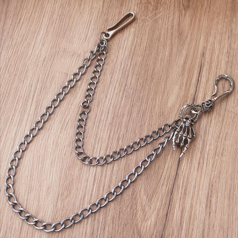Skull Pendant Chain On The Jeans Pants Women Punk Keychains For Men Egirl eBoy Harajuku Grunge Accessories