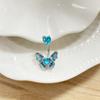 Fashion Heart Zircon Belly Button Rings Butterfly Flower Navel Ring For Women Navel Piercing Barbell Body Piercing Jewelry