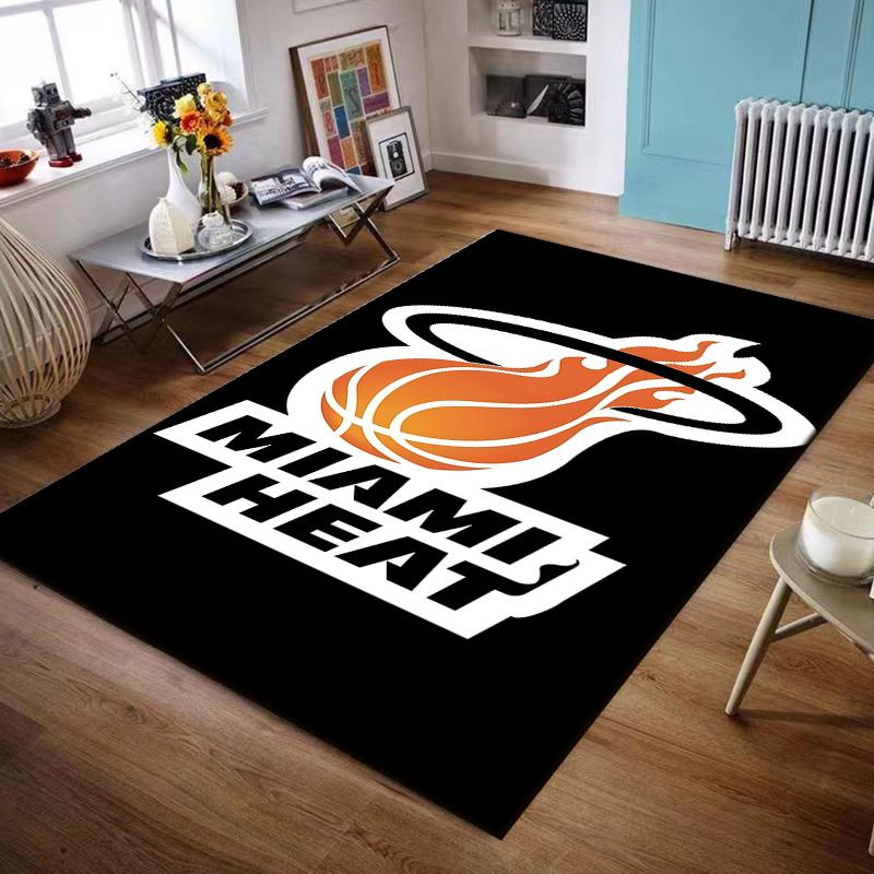 Basketball Flame Logo Rug Design Non-slip rug suitable for living room and bedroom sofas