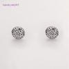 14K Gold Plated Combinable Round Stud Earring S925 Sterling Silver Needle Mesh Earrings Setting DIY Jewelry Making Findings