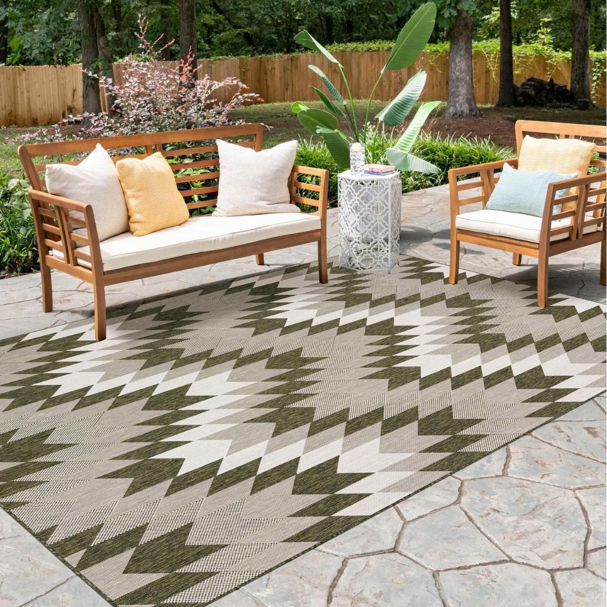 

Абстрактный Полосатый Ковер Уличный Кемпинг Пикник Мат Грязеотталкивающий Декорация Легко Чистить Толстый Ковер 200 * 300cm